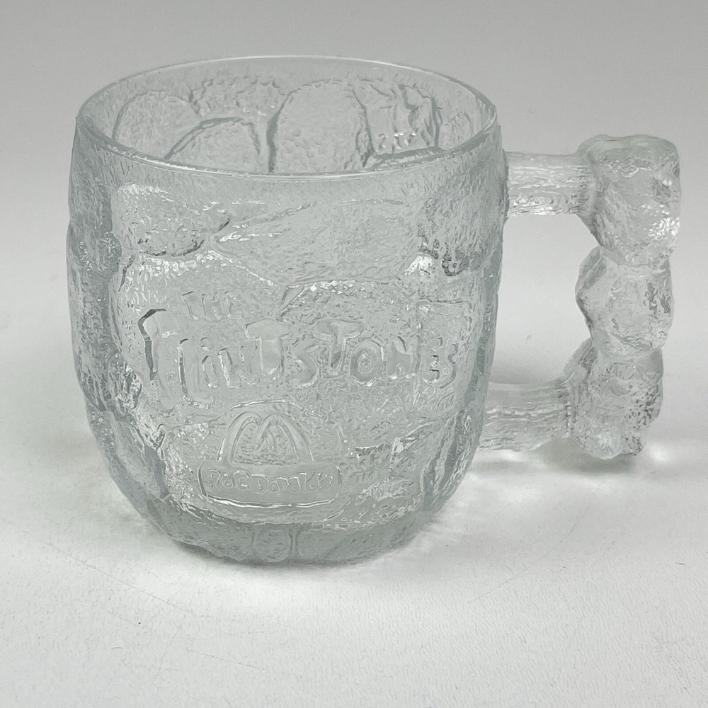 Vintage‎ McDonalds Flintstones Rocky Road Glass Mug 1993 Collectible